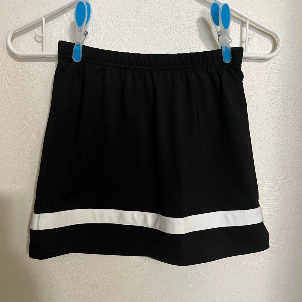 CHASSE Classic Performance Pursuit Cheer‎ Skirt Black White Women's Size XS EUC